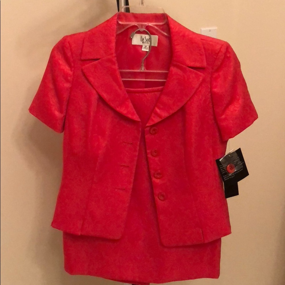 Coral Pink Skirt Suit Set NWT